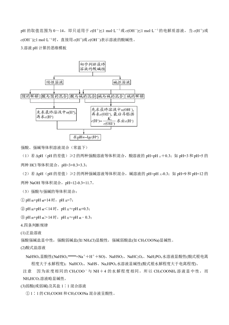 专题十三水的电离与溶液的pH（专讲）-冲刺2023年高考化学二轮复习核心考点逐项突破（原卷版）_05高考化学_新高考复习资料_2023年新高考资料_二轮复习