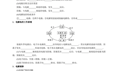 知识清单19电解池金属的腐蚀与防护-上好课2025年高考化学一轮复习知识清单（新高考专用）（原卷版）_05高考化学_2025年新高考资料_一轮复习
