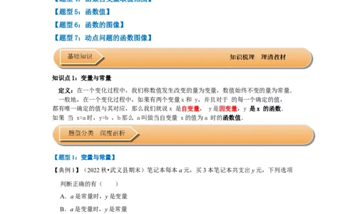 第01讲变量与函数（知识解读+达标检测）（解析版）_初中数学人教版_八年级数学下册_保存转存之后查看(1)_8下-初中数学人教版（2026春新版持续更新）_旧版-可参考_07专项讲练