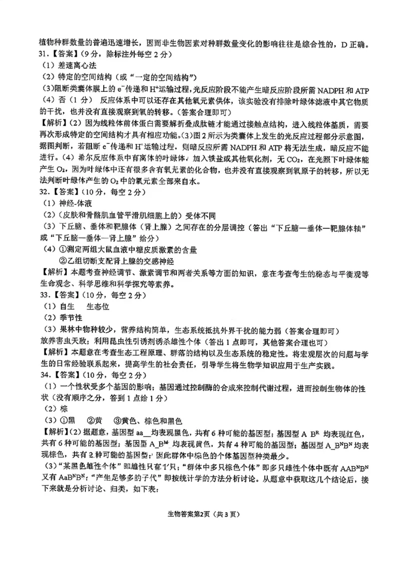 安庆二模理综答案公众号：一枚试卷君_05高考化学_高考模拟题_新高考_2023年安徽省安庆市高三模拟考试（二模）理综_2023年安徽省安庆市高三模拟考试（二模）理综