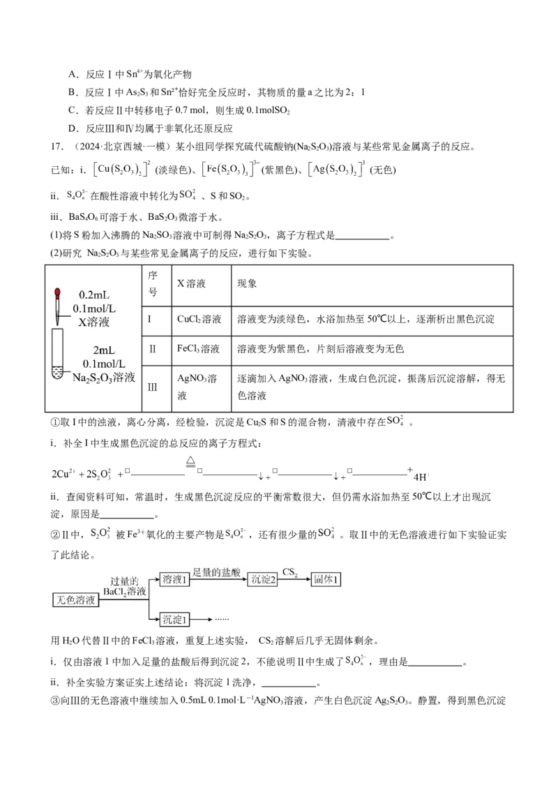 易错专题04离子反应和氧化还原反应-2024年高考化学考前易错聚焦（原卷版）_05高考化学_2024年新高考资料_5.2024三轮冲刺_2024年高考化学考前易错聚焦
