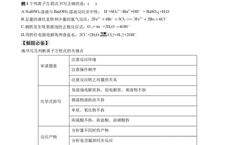 易错专题04离子反应和氧化还原反应-2024年高考化学考前易错聚焦（原卷版）_05高考化学_2024年新高考资料_5.2024三轮冲刺_2024年高考化学考前易错聚焦