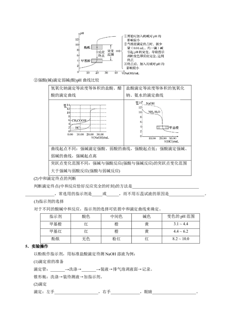 知识清单22水的电离及溶液的pH-上好课2025年高考化学一轮复习知识清单（新高考专用）（原卷版）_05高考化学_2025年新高考资料_一轮复习
