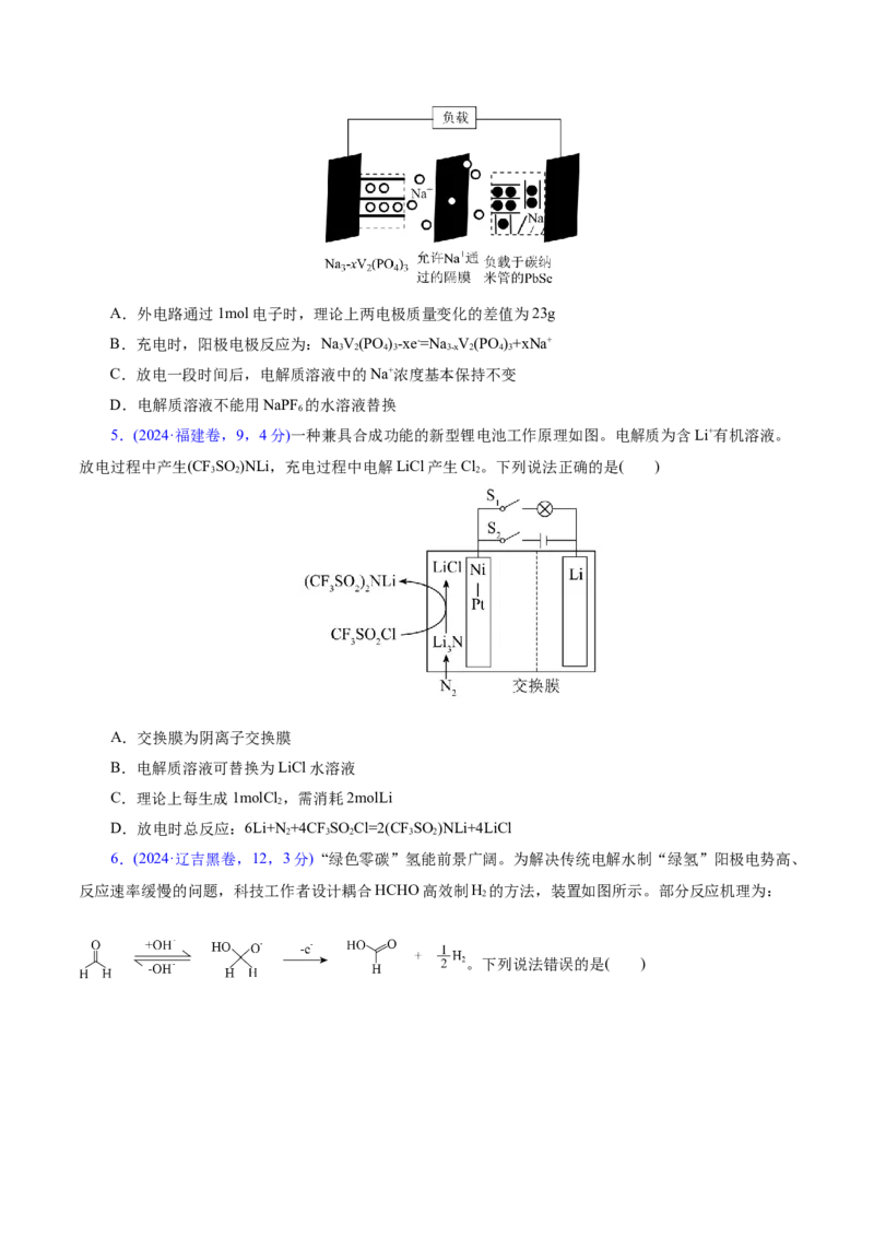 热点专项电化学中离子交换膜的应用（原卷版）_05高考化学_2025年新高考资料_二轮复习_上好课2025年高考化学二轮复习讲练测（新高考通用）3379109_主题三化学反应原理