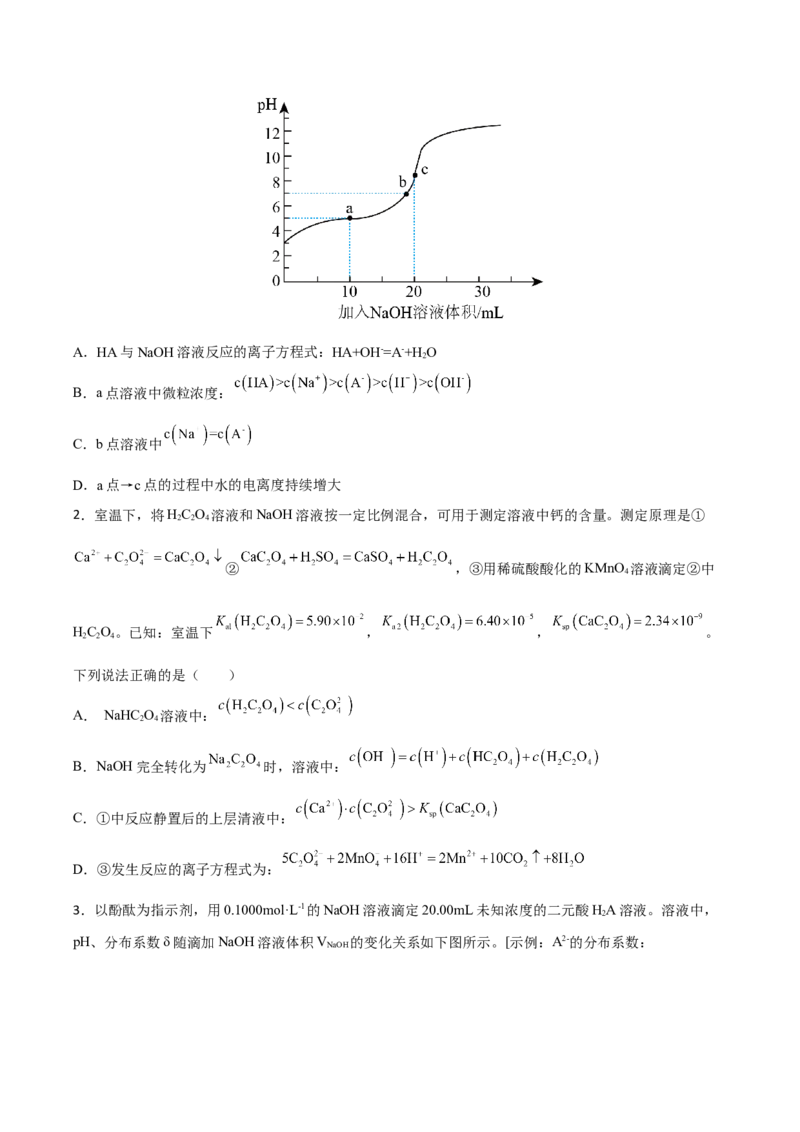 专题八水溶液中的离子平衡（原卷版）_05高考化学_新高考复习资料_2023年新高考资料_二轮复习_题型分类归纳2023年高考化学二轮复习讲与练