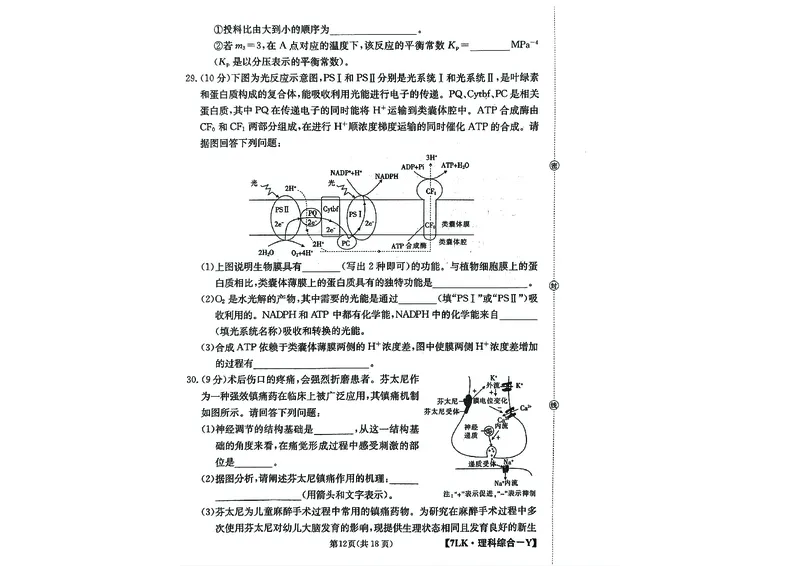 全国名校大联考7LK-Y理综试题_05高考化学_高考模拟题_新高考