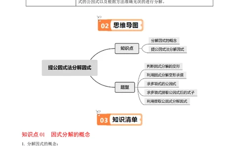 第07讲提公因式法分解因式（2个知识点+5类热点题型讲练+习题巩固）（教师版）_初中数学_八年级数学上册（人教版）_同步讲义-U18_2025版
