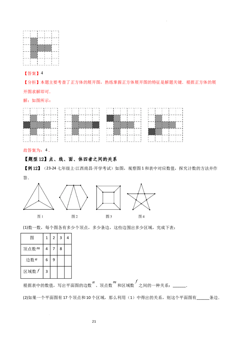 专题6.1几何图形（2大知识点14类题型）（知识梳理与题型分类讲解）（人教版）（解析版）_初中数学人教版_7上-初中数学人教版_7上-初中数学人教版（新版）_07讲义练习