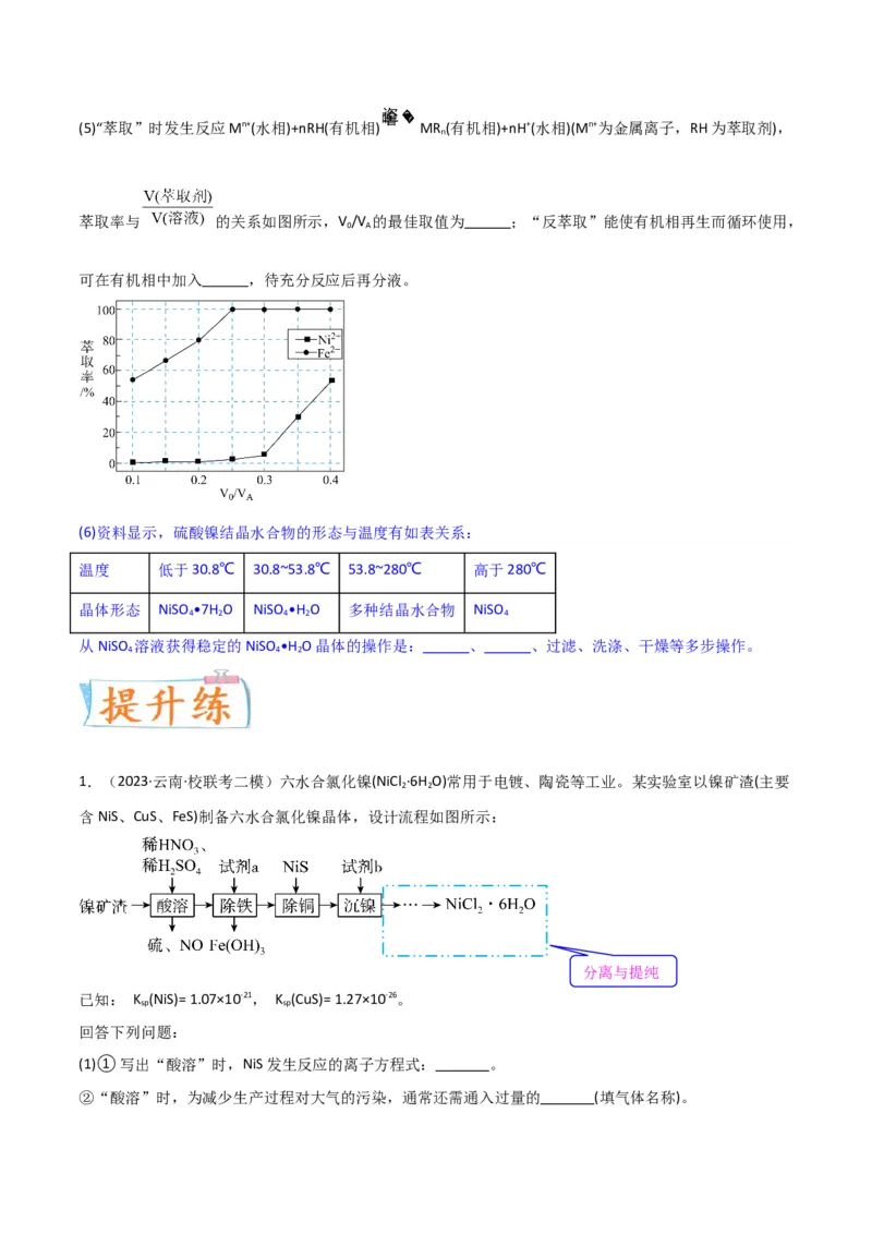 升级版微专题27化学工艺流程题-----物质的分离与提纯（原卷版）(全国版)_05高考化学_新高考复习资料_2024年新高考资料_一轮复习资料_备战2024年高考化学一轮复习考点微专题