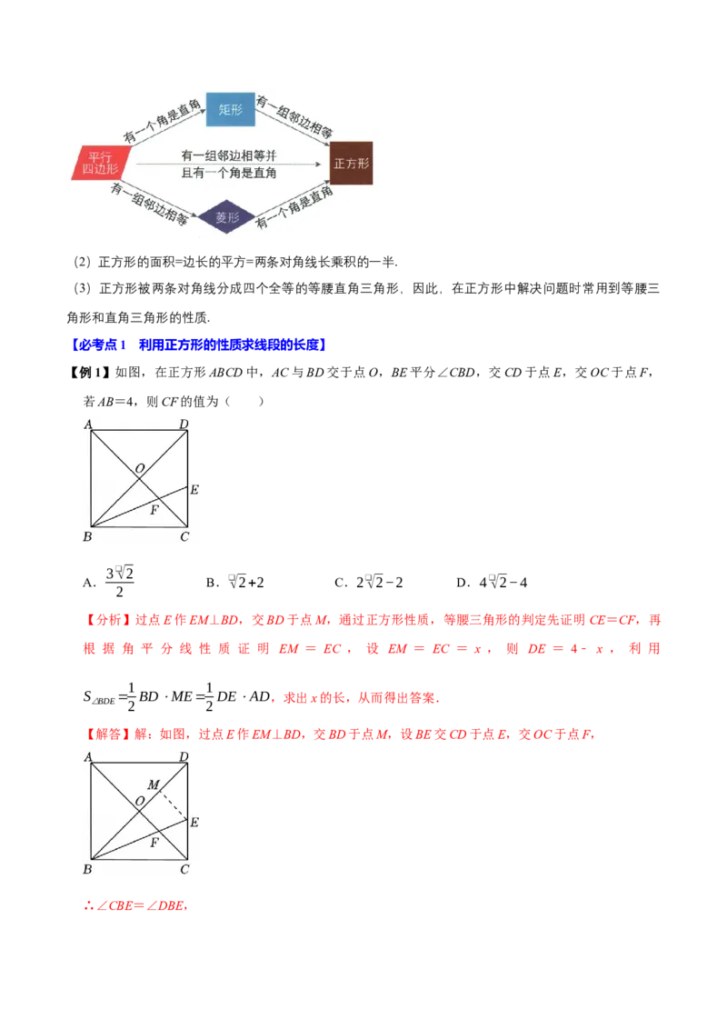 第09讲正方形（10个必考点）（必考点分类集训）（人教版）（教师版）_初中数学_八年级数学下册（人教版）_考点分类必刷题-U181