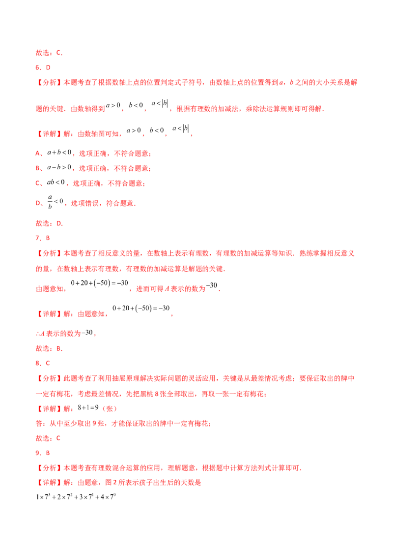 第2章+有理数的运算（单元测试&middot;基础卷）-2024-2025学年七年级数学上册基础知识专项突破讲与练（人教版）_初中数学人教版_7上-初中数学人教版_7上-初中数学人教版（新版）_07讲义练习