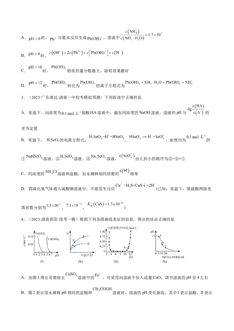 专题十五盐类的水解（专讲）-冲刺2023年高考化学二轮复习核心考点逐项突破（原卷版）_05高考化学_新高考复习资料_2023年新高考资料_二轮复习