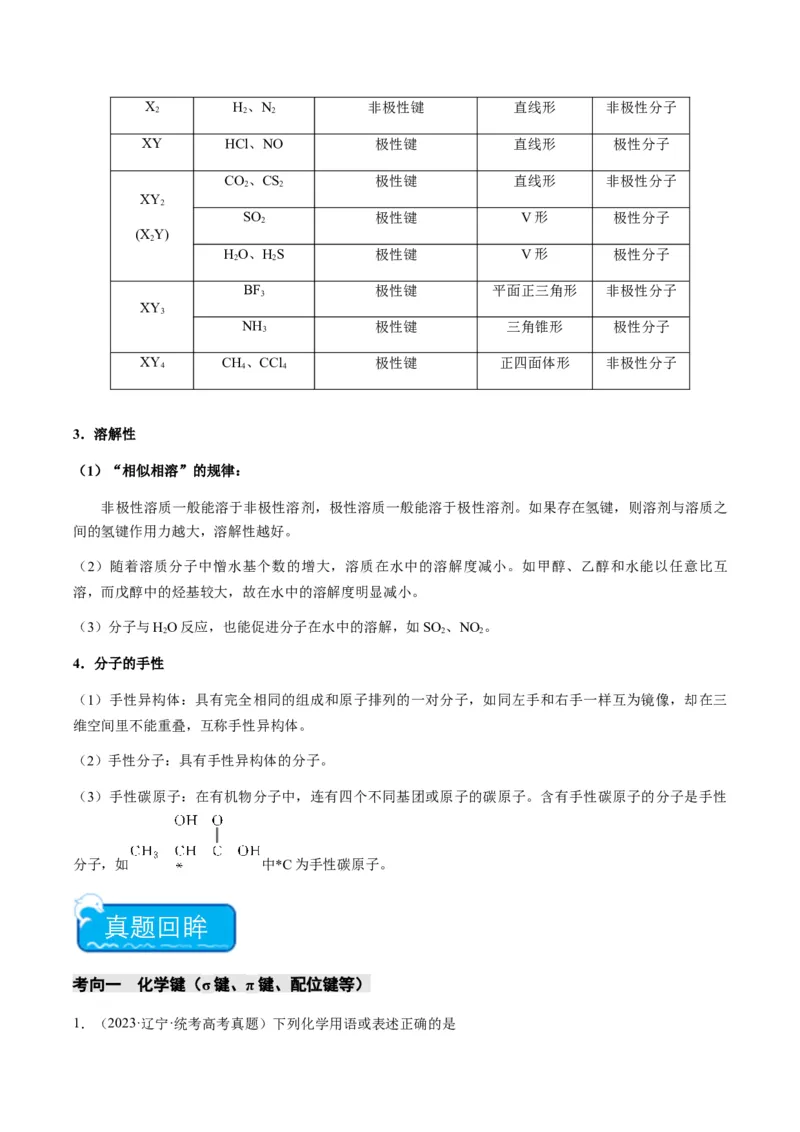 热点08分子结构与性质-2024年高考化学热点&middot;重点&middot;难点专练（新高考专用）（解析版）_05高考化学_2024年新高考资料_3.2024专项复习
