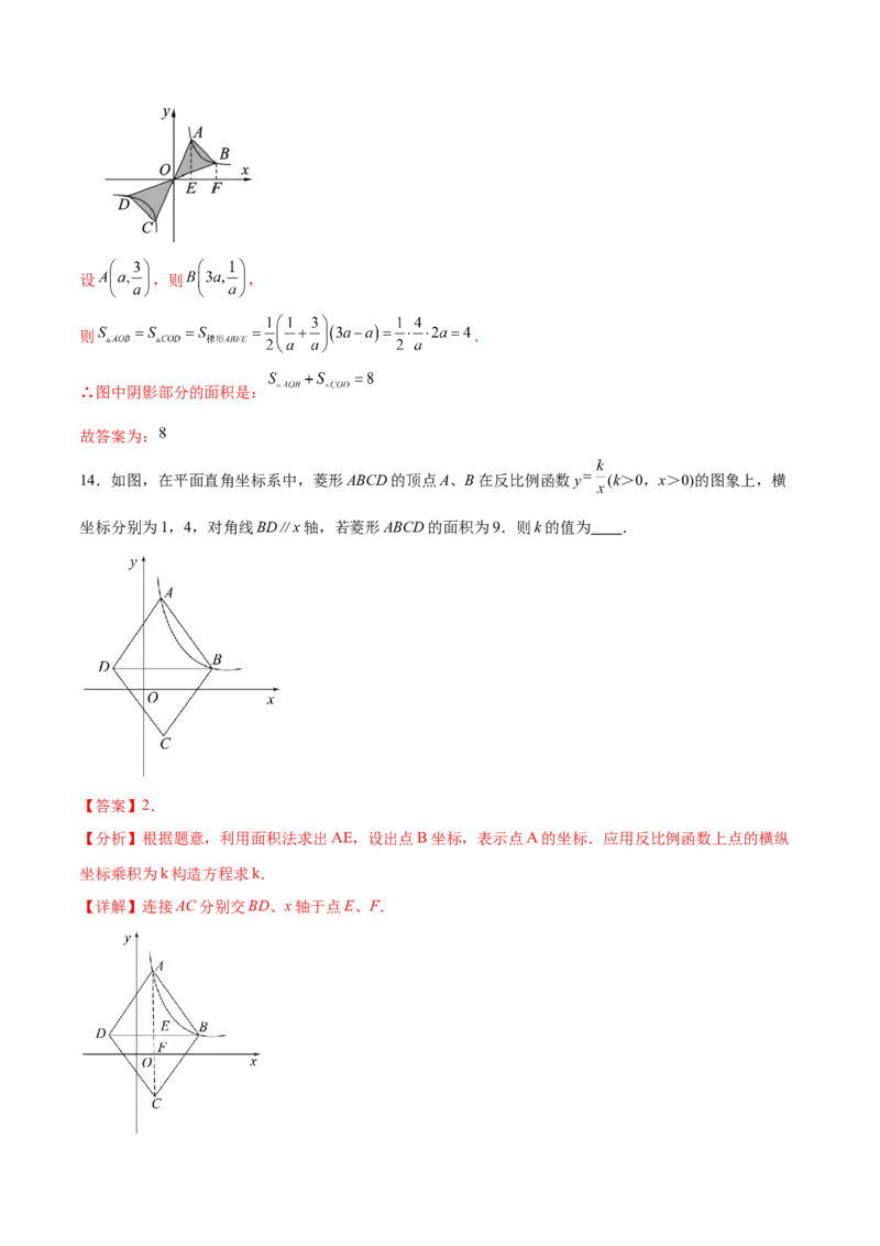 第二十六章反比例函数过关测试（解析版）_初中数学人教版_9下-初中数学人教版_07专项讲练_2023-2024学年九年级数学全册重难热点提升精讲与过关测试（人教版）