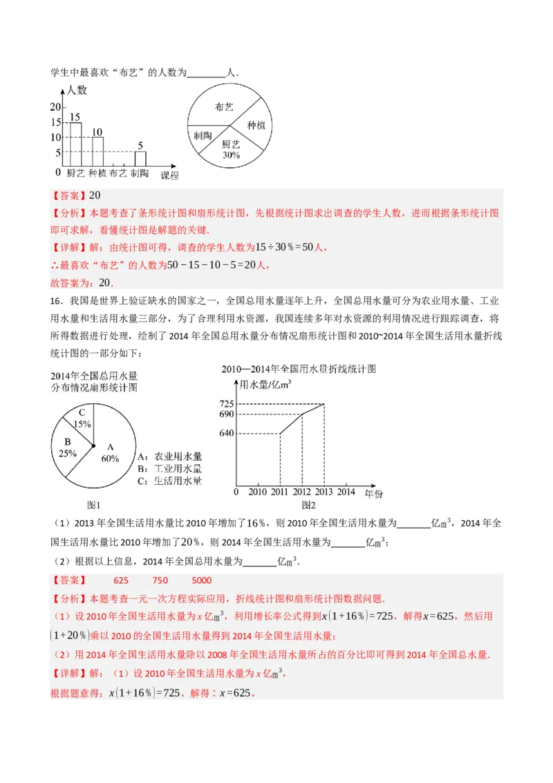 第12章数据的收集、整理与描述单元测试（能力提升卷）（教师版）_初中数学_七年级数学下册（人教版）_大单元教学课件+教学设计-U42