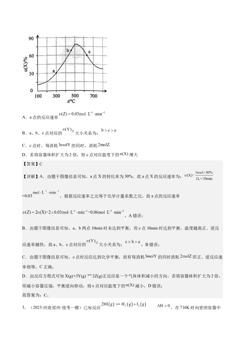 专题十二化学反应速率与化学平衡（专讲）-冲刺2023年高考化学二轮复习核心考点逐项突破（解析版）_05高考化学_新高考复习资料_2023年新高考资料_二轮复习
