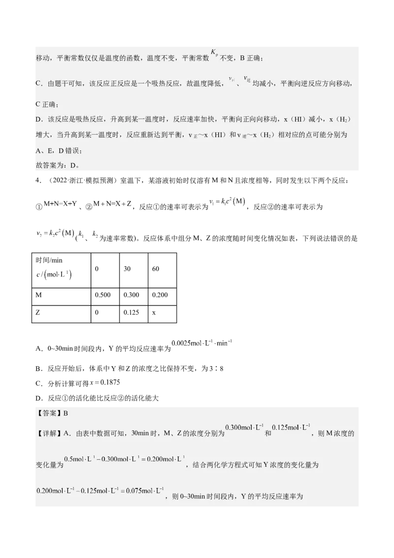 专题十二化学反应速率与化学平衡（专讲）-冲刺2023年高考化学二轮复习核心考点逐项突破（解析版）_05高考化学_新高考复习资料_2023年新高考资料_二轮复习