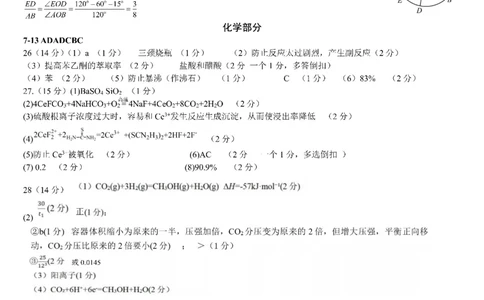 四川省成都七中高2023届高三下期二诊模拟考试理科综合试题答案公众号：一枚试卷君_05高考化学_高考模拟题_新高考_四川省成都七中高2023届高三下期二诊模拟考试理科综合试题