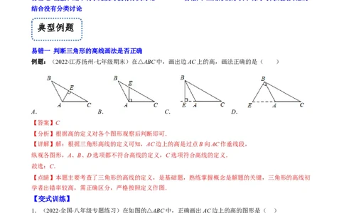 人教版八年级数学上学期期中易错精选30题（解析版）_初中数学人教版_8上-初中数学人教版_旧版_06习题试卷_6期中期末复习专题