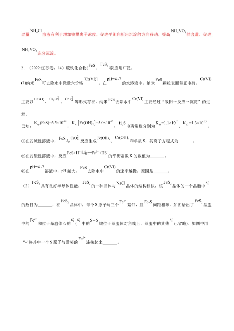 押江苏卷第14题化工流程综合题（原卷版）_05高考化学_2024年新高考资料_5.2024三轮冲刺_备战2024年高考化学临考题号押题（江苏专用）322863014