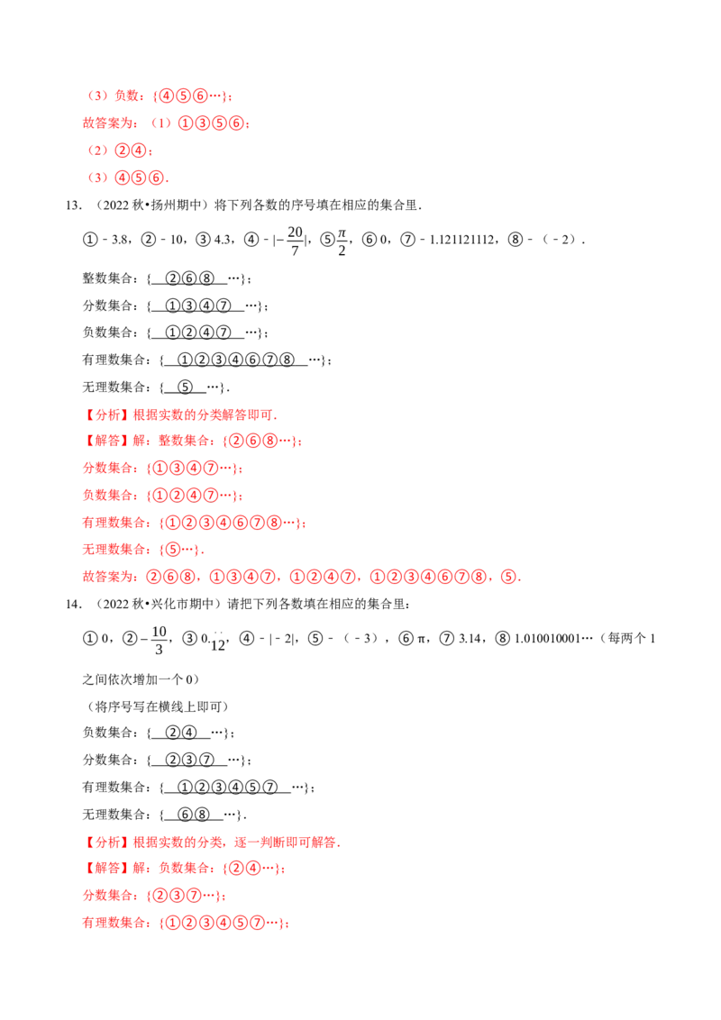 专题6.4实数的分类大题提升训练（重难点培优）-拔尖特训2023培优（解析版）人教版_初中数学人教版_7下-初中数学人教版_7下-初中数学人教版（旧版）赠送_07专项讲练