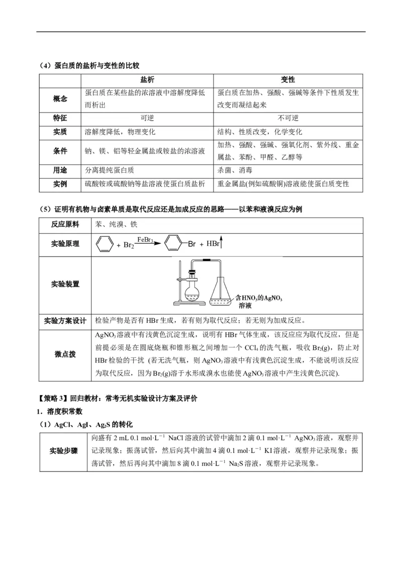 热点02表格型实验方案的设计与评价-2024年高考化学热点&middot;重点&middot;难点专练（新高考专用）（原卷版）_05高考化学_新高考复习资料_2024年新高考资料_❤专项复习资料