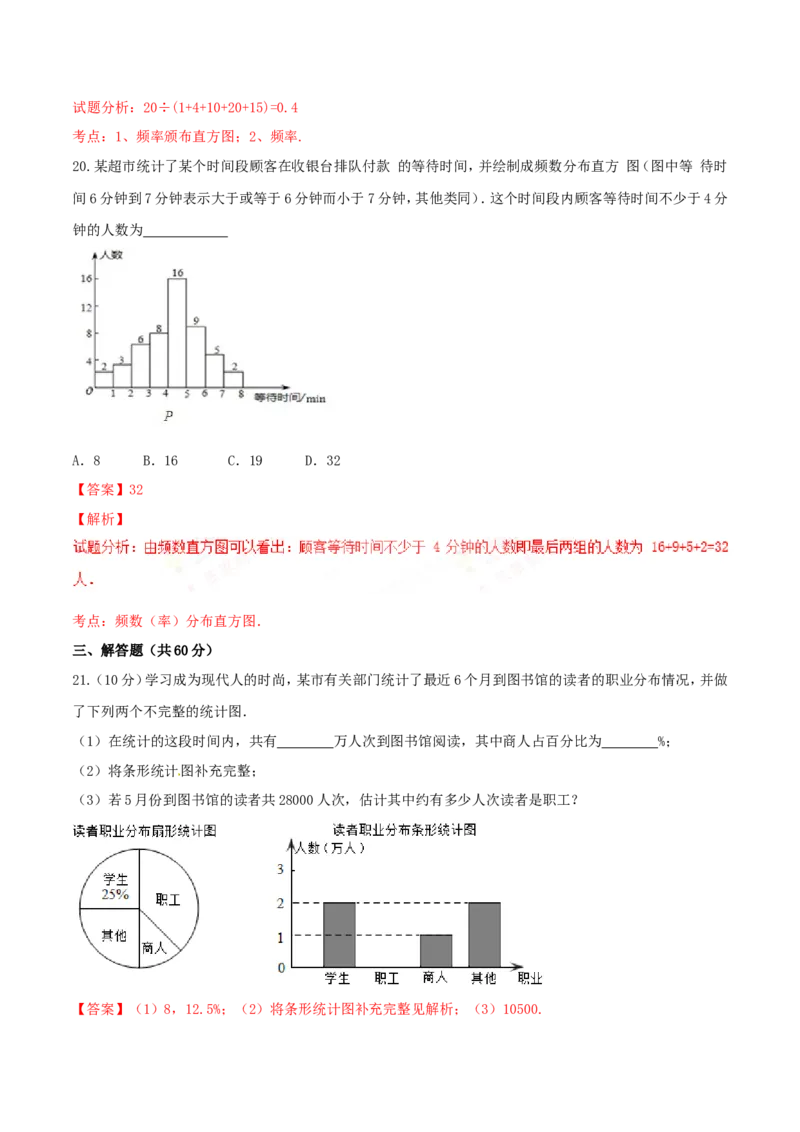 第10章数据的收集、整理和描述（B卷）_初中数学人教版_7下-初中数学人教版_7下-初中数学人教版（旧版）赠送_06习题试卷_2单元测试_单元测试（第2套）