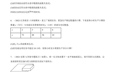 培优专题24反比例函数与实际问题-原卷版_初中数学人教版_9下-初中数学人教版_07专项讲练_核心考点突破2022-2023学年九年级数学精选专题培优讲与练（人教版）