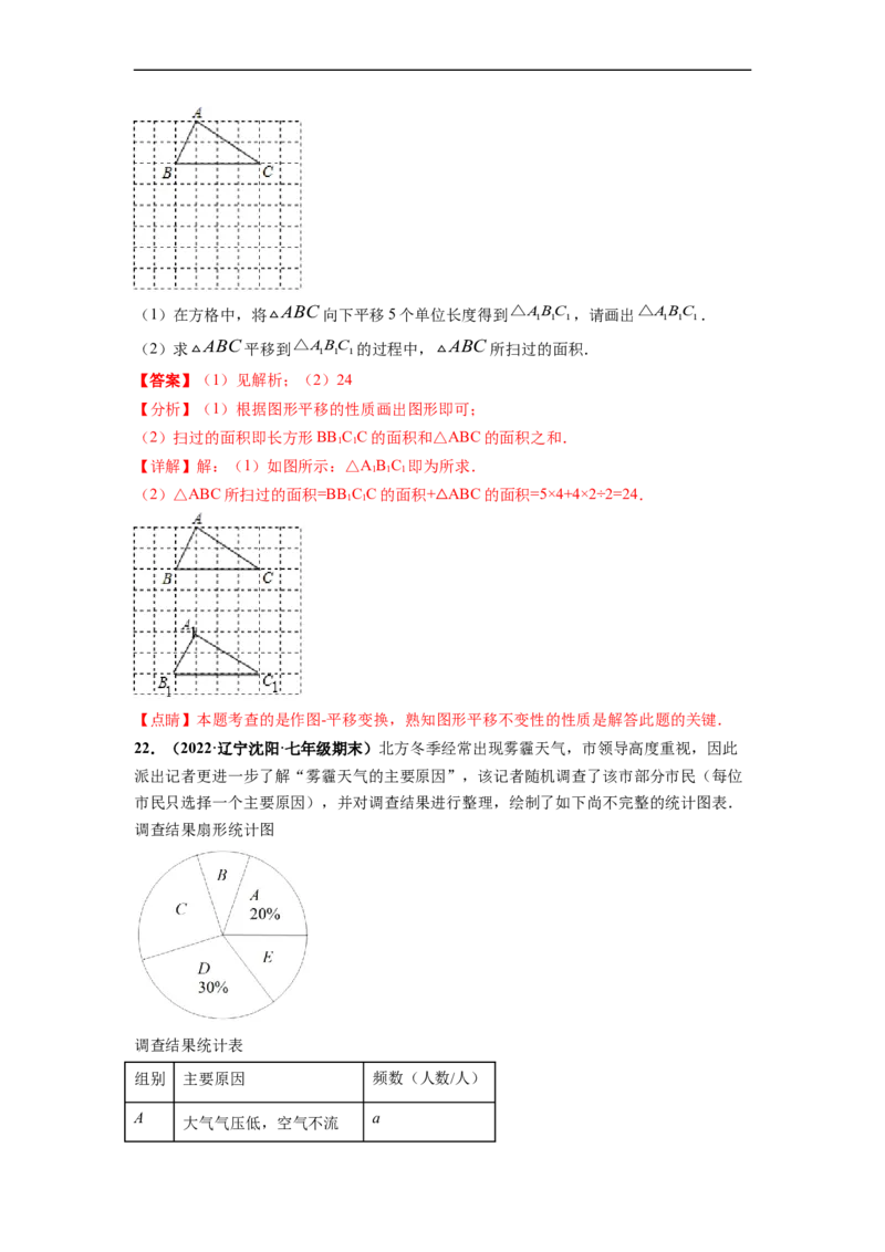 期末押题测试卷（一）-高频考点2021-2022学年七年级数学下册高频考点专题突破（人教版）（解析版）_初中数学人教版_7下-初中数学人教版_7下-初中数学人教版（旧版）赠送_06习题试卷