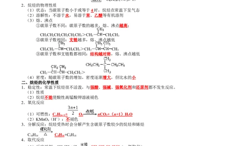 知识清单27+烃-口袋书2024年高考化学一轮复习知识清单_05高考化学_2024年新高考资料_1.2024一轮复习_2024年高考化学一轮复习知识清单