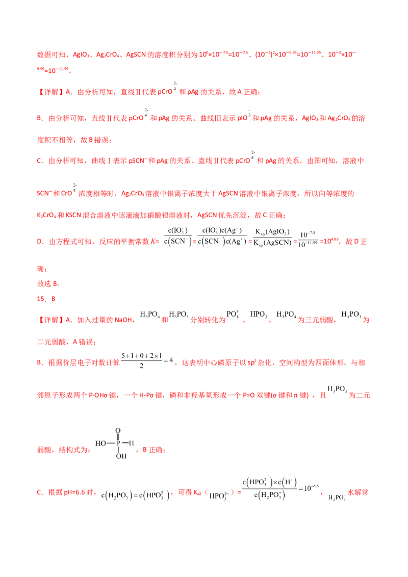 易错专题14水溶液中离子平衡图像（解析版）_05高考化学_2024年新高考资料_5.2024三轮冲刺_2024年高考化学考前易错聚焦
