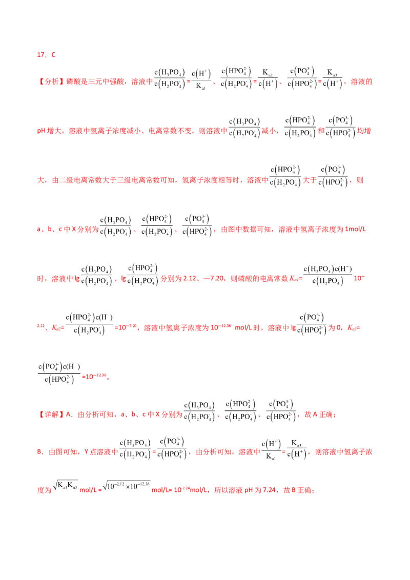 易错专题14水溶液中离子平衡图像（解析版）_05高考化学_2024年新高考资料_5.2024三轮冲刺_2024年高考化学考前易错聚焦