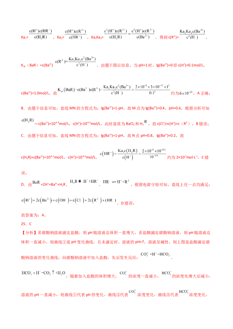 易错专题14水溶液中离子平衡图像（解析版）_05高考化学_2024年新高考资料_5.2024三轮冲刺_2024年高考化学考前易错聚焦