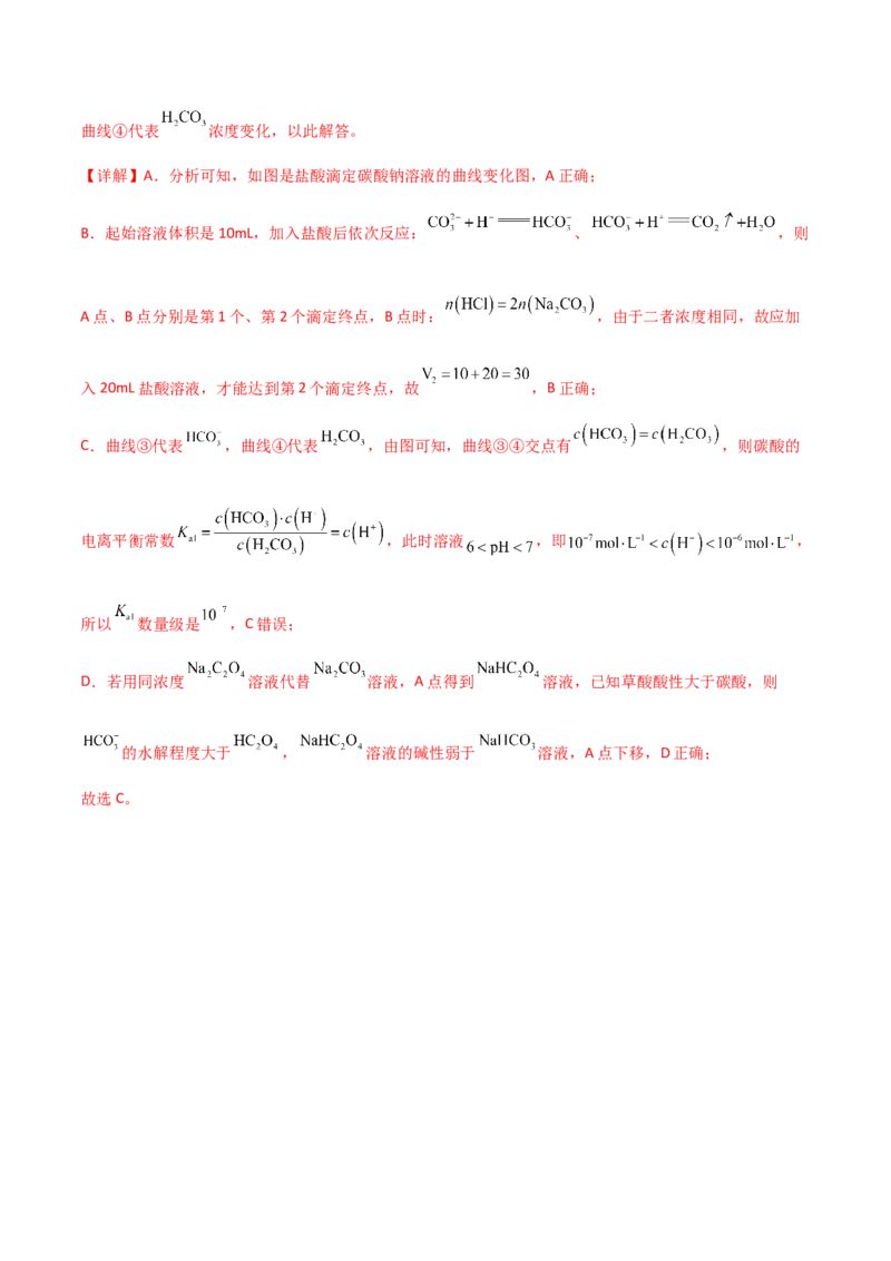 易错专题14水溶液中离子平衡图像（解析版）_05高考化学_2024年新高考资料_5.2024三轮冲刺_2024年高考化学考前易错聚焦