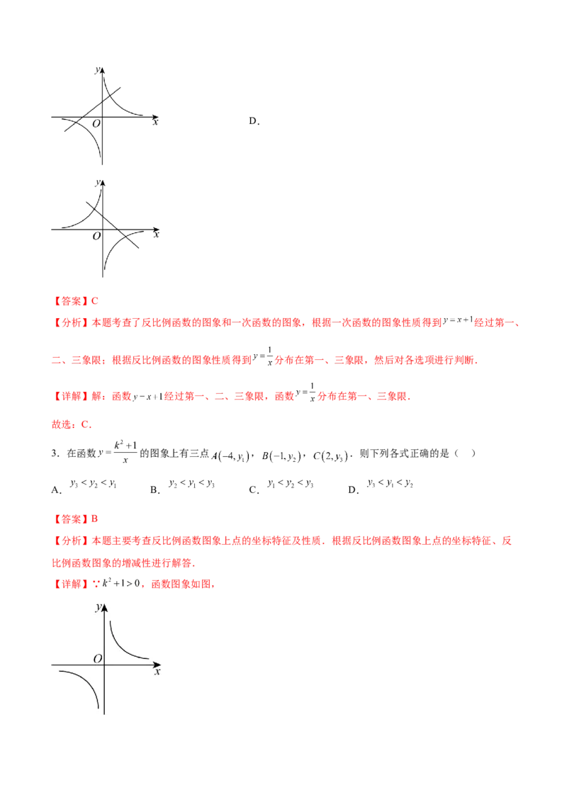 热点专题06反比例函数（9个热点）（解析版）_初中数学人教版_9下-初中数学人教版_07专项讲练_2023-2024学年九年级数学全册重难热点提升精讲与过关测试（人教版）