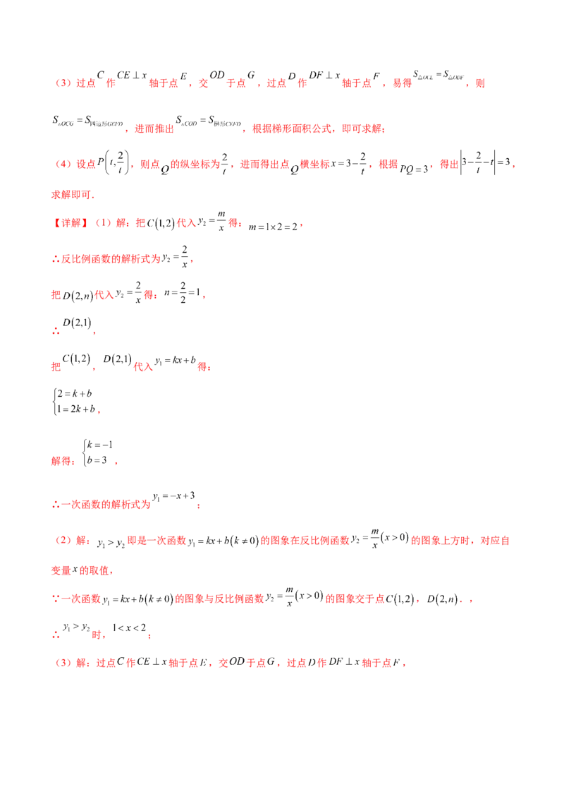 热点专题06反比例函数（9个热点）（解析版）_初中数学人教版_9下-初中数学人教版_07专项讲练_2023-2024学年九年级数学全册重难热点提升精讲与过关测试（人教版）