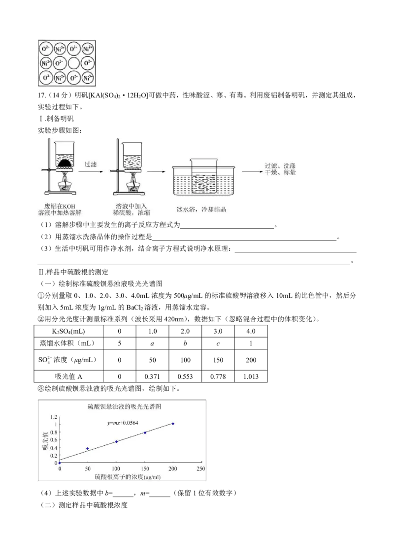 湖南省长沙市雅礼中学2022-2023学年高三下学期月考卷（六）化学试题公众号：一枚试卷君_05高考化学_高考模拟题_新高考_湖南省长沙市雅礼中学2022-2023学年高三下学期月考卷（六）化学
