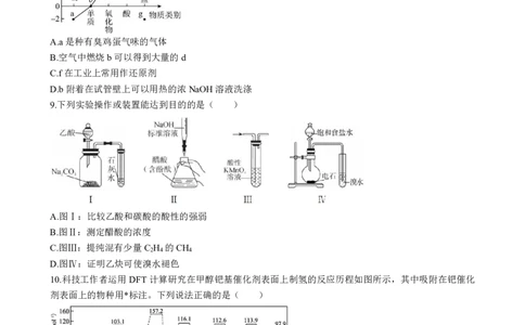湖南省长沙市雅礼中学2022-2023学年高三下学期月考卷（六）化学试题公众号：一枚试卷君_05高考化学_高考模拟题_新高考_湖南省长沙市雅礼中学2022-2023学年高三下学期月考卷（六）化学