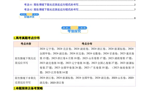 微考点陌生情境下方程式的书写（核心考点精讲精练）-备战2025年高考化学一轮复习考点帮（新高考通用）（解析版）_05高考化学_2025年新高考资料_一轮复习