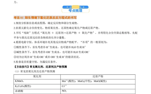 微考点陌生情境下方程式的书写（核心考点精讲精练）-备战2025年高考化学一轮复习考点帮（新高考通用）（解析版）_05高考化学_2025年新高考资料_一轮复习