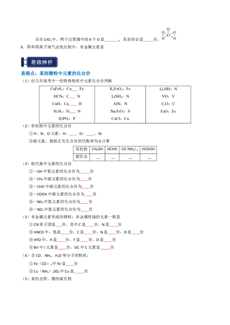 知识清单03氧化还原反应（原卷版）_05高考化学_新高考复习资料_2025年新高考资料_上好课2025年高考化学一轮复习知识清单3246985