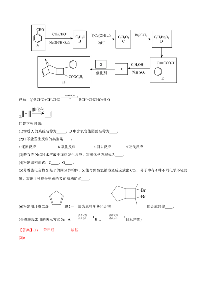 专题十五有机化学基础（解析版）_05高考化学_新高考复习资料_2023年新高考资料_二轮复习_题型分类归纳2023年高考化学二轮复习讲与练