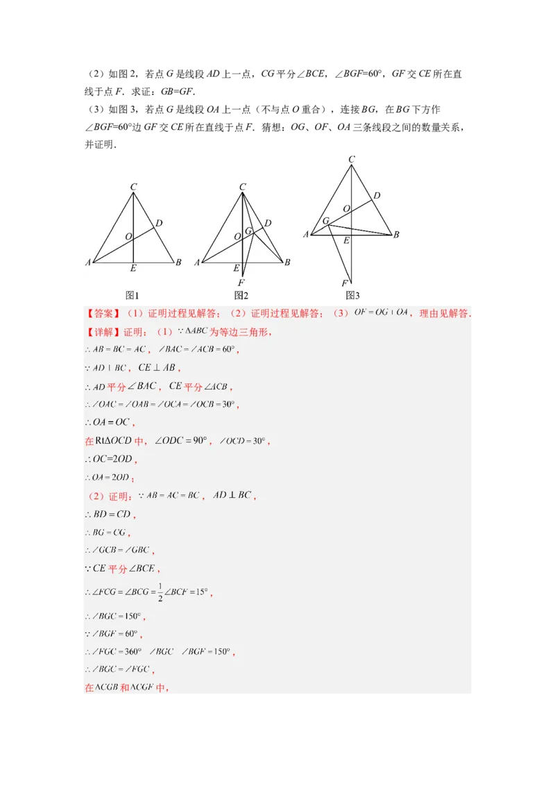 全等三角形综合训练（二）（解析版）_初中数学人教版_8上-初中数学人教版_旧版_07专项讲练_八年级数学上册全等三角形基本模型探究（人教版）