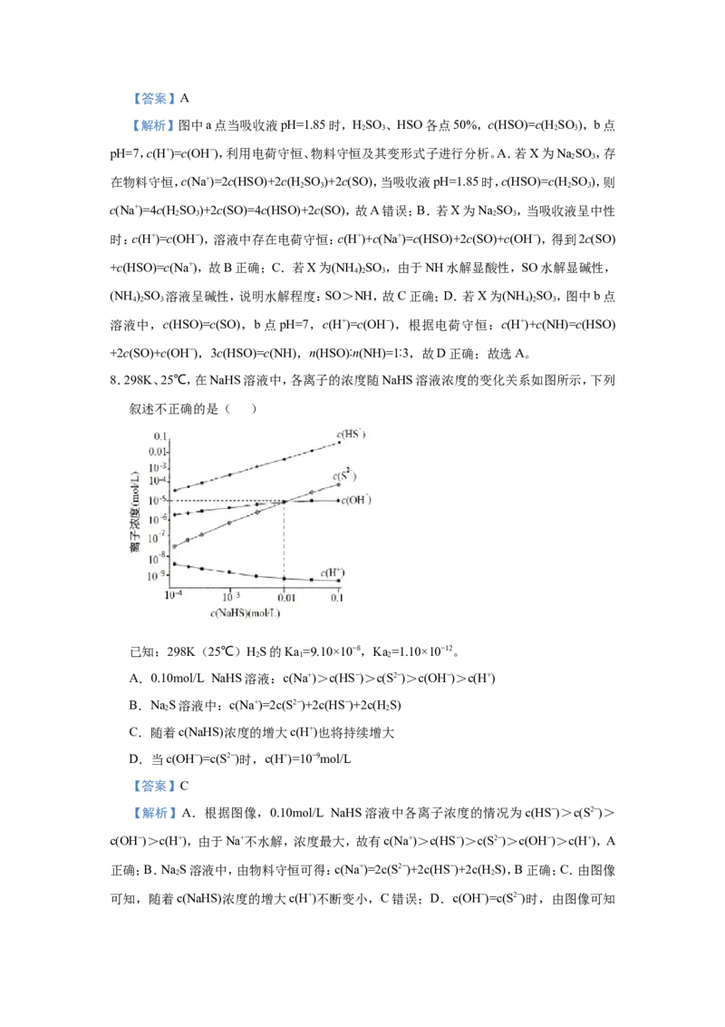 原创（新高考）2021届小题必练14盐类的水解教师版_05高考化学_新高考复习资料_2021新高考资料_2021届（新高考）高考化学小题必练_原创（新高考）2021届小题必练14盐类的水解