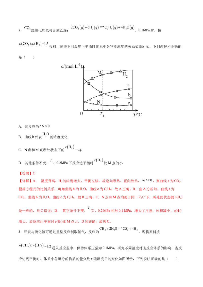 专题六反应速率化学平衡与能量变化（解析版）_05高考化学_新高考复习资料_2023年新高考资料_二轮复习_题型分类归纳2023年高考化学二轮复习讲与练