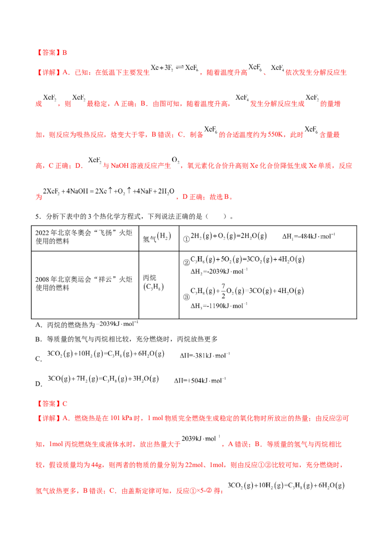 专题六反应速率化学平衡与能量变化（解析版）_05高考化学_新高考复习资料_2023年新高考资料_二轮复习_题型分类归纳2023年高考化学二轮复习讲与练