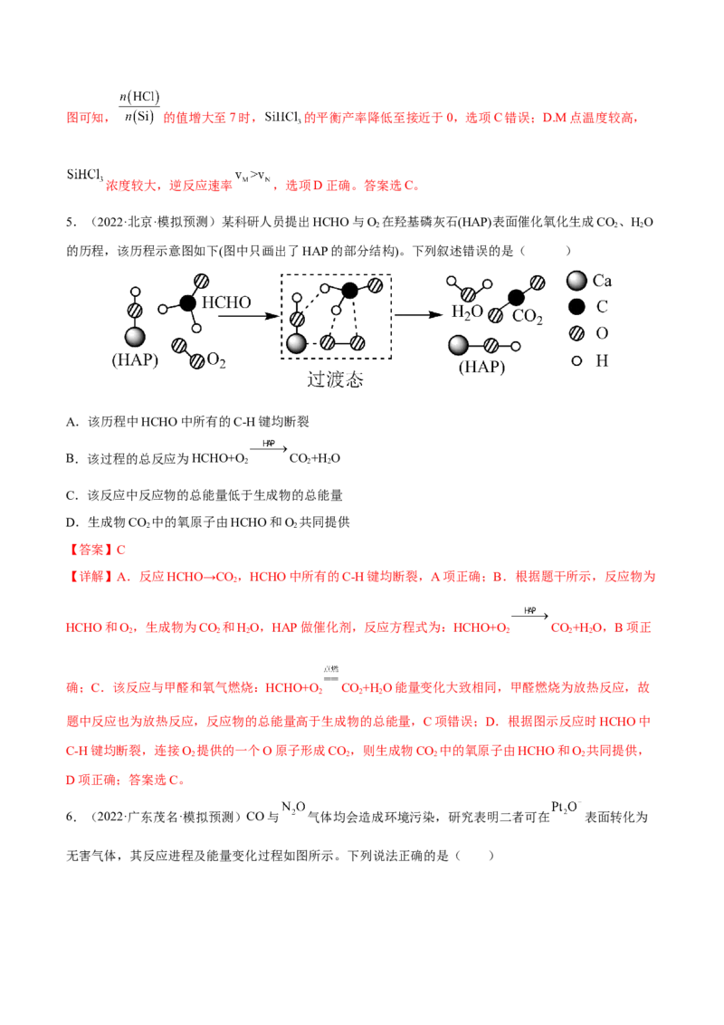 专题六反应速率化学平衡与能量变化（解析版）_05高考化学_新高考复习资料_2023年新高考资料_二轮复习_题型分类归纳2023年高考化学二轮复习讲与练