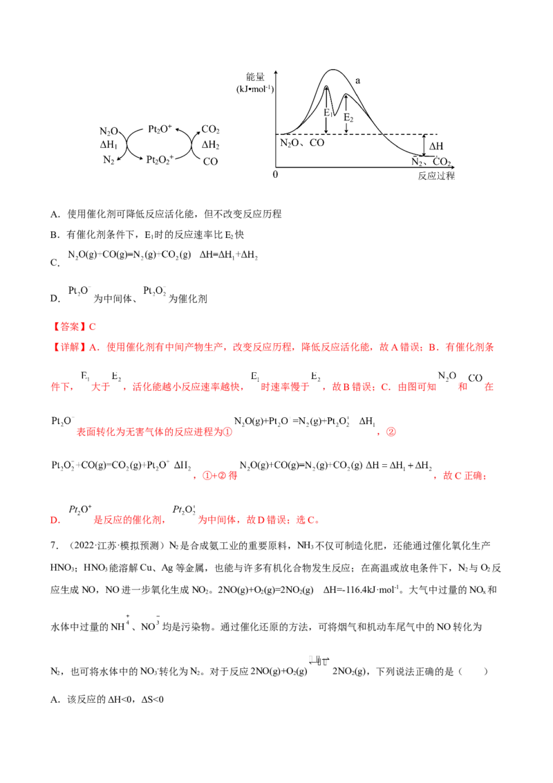专题六反应速率化学平衡与能量变化（解析版）_05高考化学_新高考复习资料_2023年新高考资料_二轮复习_题型分类归纳2023年高考化学二轮复习讲与练