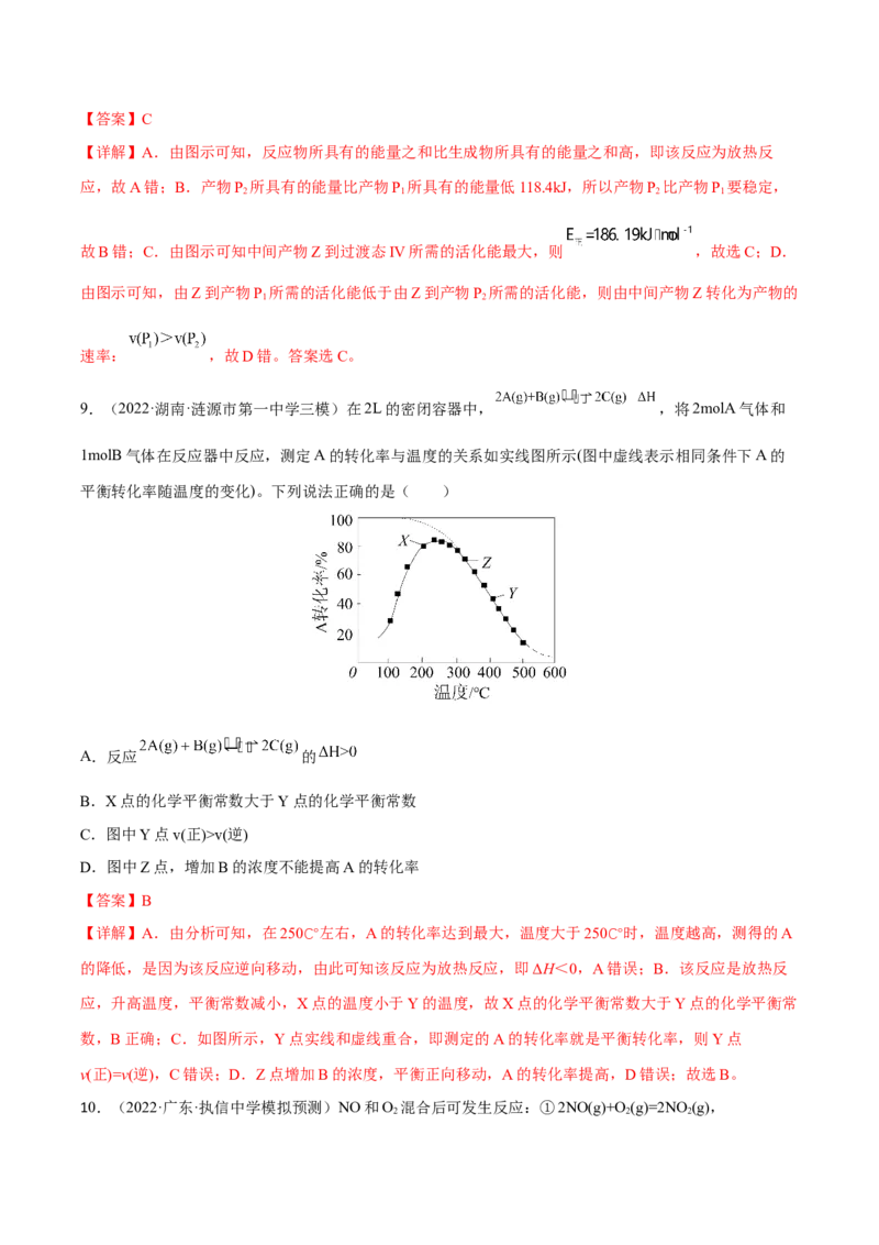 专题六反应速率化学平衡与能量变化（解析版）_05高考化学_新高考复习资料_2023年新高考资料_二轮复习_题型分类归纳2023年高考化学二轮复习讲与练