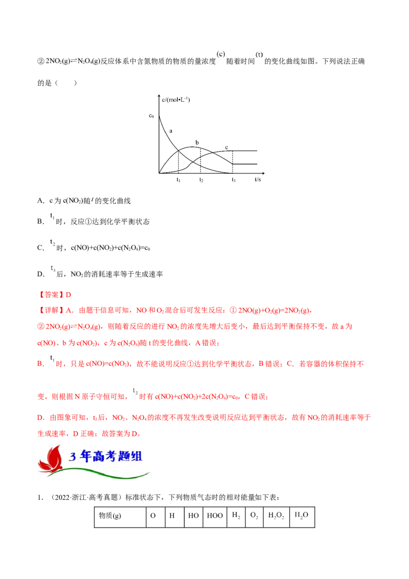 专题六反应速率化学平衡与能量变化（解析版）_05高考化学_新高考复习资料_2023年新高考资料_二轮复习_题型分类归纳2023年高考化学二轮复习讲与练